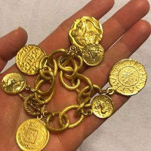 Julie Vos gold coin charm bracelet